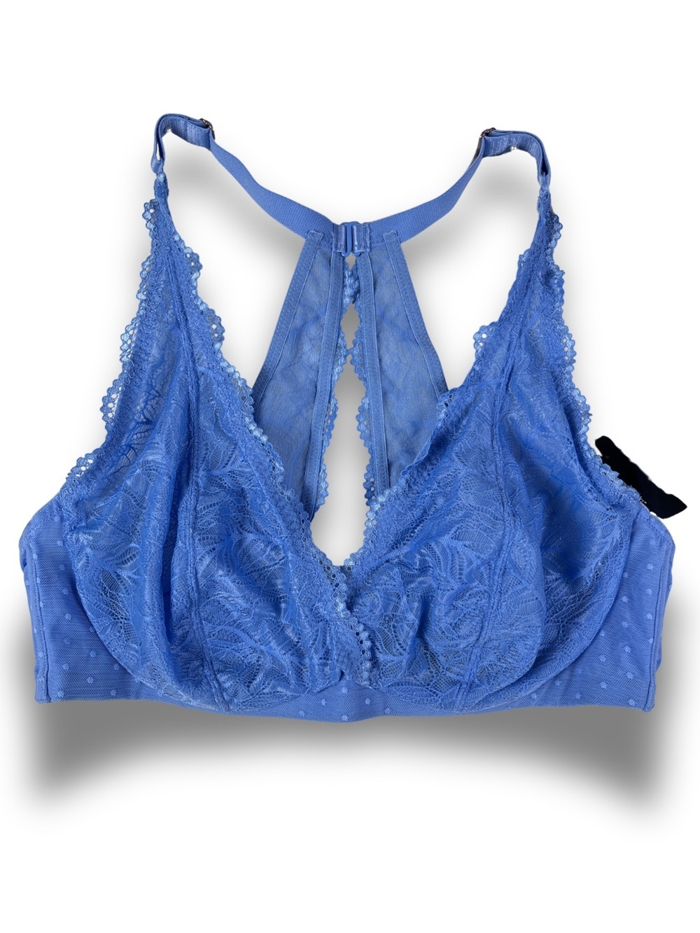 INC Blue Lace Racerback Halter Underwire Bralette